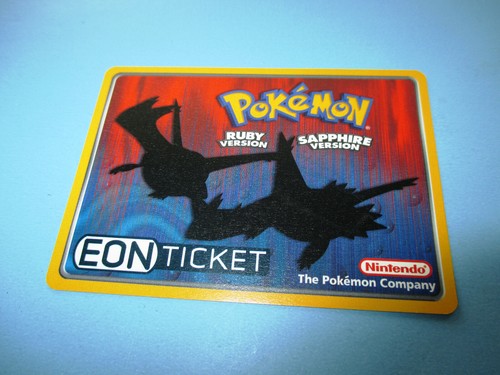 Eon Ticket Pokemon Ruby Sapphire Nintendo Game Boy Advance E Reader 