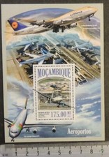 Mozambique 2013 airports charles de gaulle aviation boeing transport s/sheet mnh