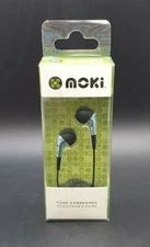 New Sealed Moki Brand Funk Blue Earphones Ear Buds Headphones