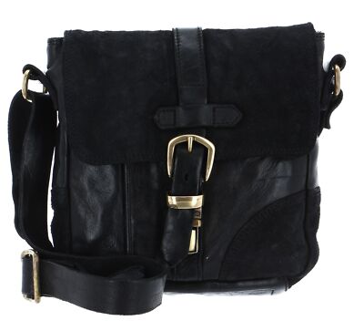 CAMPOMAGGI Crossbody Bag Umhängetasche Tasche Nero schwarz Neu