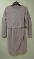 Matison Stone Long Sleeve Overlay Wrap Dress Size 6 NWOT