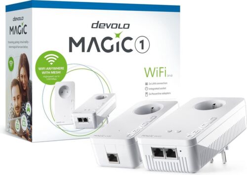 Devolo Magic 1 WiFi Starter Kit 2-1-2 Powerline Adapter 1200 Mbit/s Wlan (08363) - Afbeelding 1 van 4