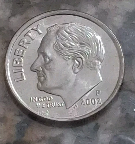 2002-P  FRANKLIN D. ROOSEVELT DIME (10c) BU UNCIRCULATED In Cellophan