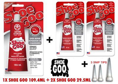 SHOE GOO SET 1x 109,4ml + 2x 29,5ml Tube + 3 Dosierer -Insg 168,4ml /Schuhkleber
