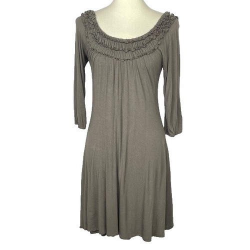bailey 44 ruched dress Revolve Bailey 44 stretch ruched long sleeve mocha brown bodycon dress, small