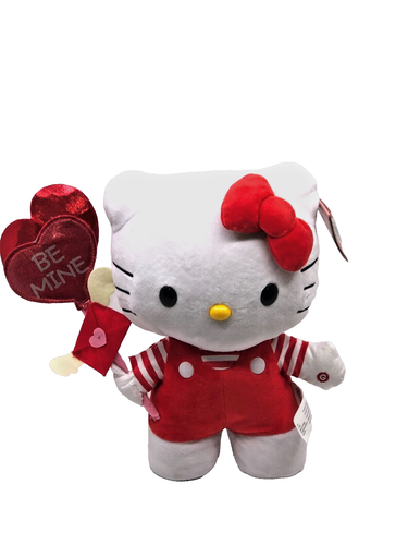 Sanrio Hello Kitty Valentinstag "Be Mine" rot animiert Side Stepper Plüsch, Neu! - Bild 2 von 5