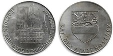 Medaille Rostock Bauwerke, Rat der Stadt nicht magnetisch 70 mm, 110 Gramm
