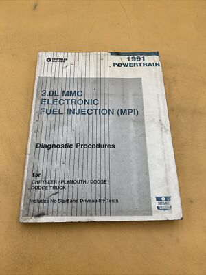 1991 CHRYSLER 3.0L MMC ELECTRONIC FUEL INJECTION POWERTRAIN DIAGNOSTIC MANUAL.
