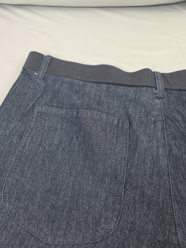 Lee Shorts Damen dunkel Chambray normale Passform mittelhoch Größe 16 elastischer Bund - Bild 15 von 16