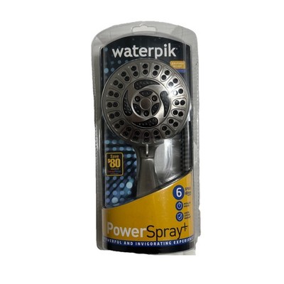 Waterpik 6 Mode Power Spray Therapeutic Massage Showerhead  with 5ft hose