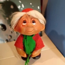 Norfin Dam Troll Doll 9-inch Vintage Denmark 1982 White Hair Handsome