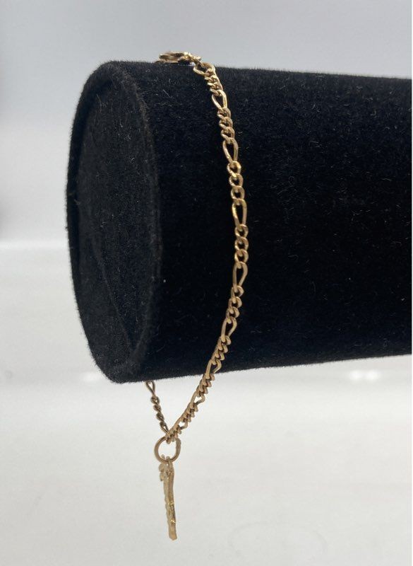 14k Yellow Gold RVL Fine Jewelry Golf Charm Bracelet 2.88 Grams