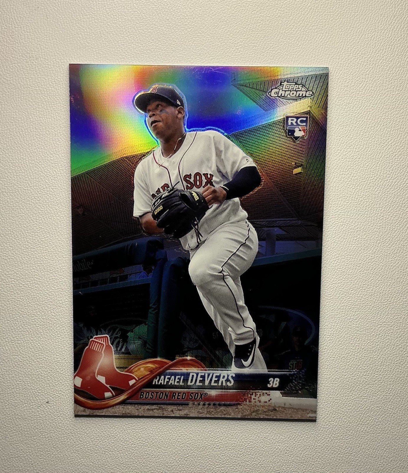 2018 Topps Chrome Rafael Devers Image Variation #25 Running Out of Dugout (RC)