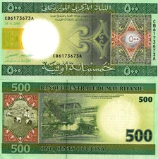 Mauritania 500 Ouguiya 2006 Pick# 12b UNC