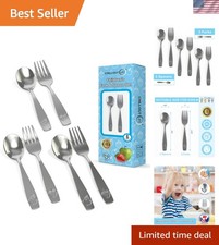 Stainless Steel Kids Silverware Set 6 Pieces - Child and Toddler Safe Flatwar...