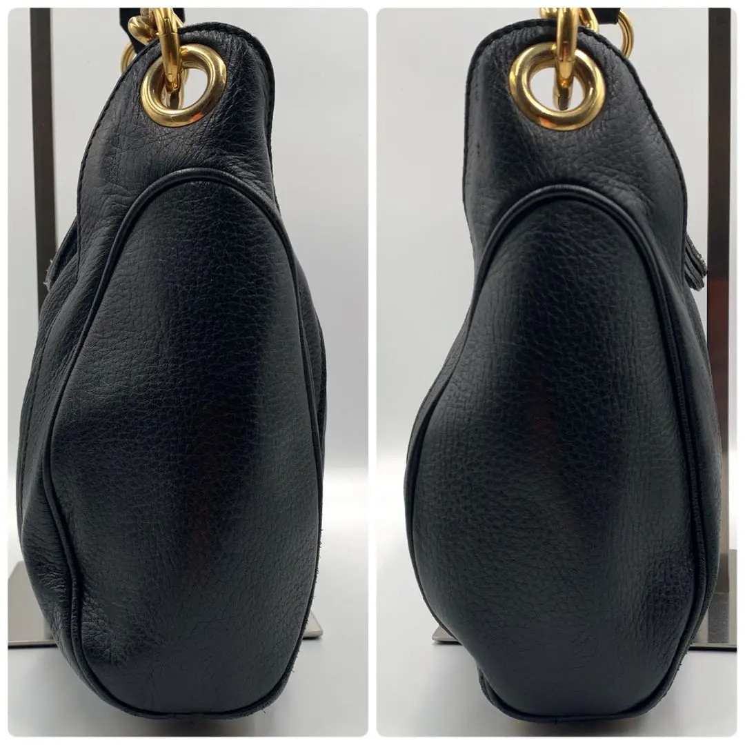 YVES SAINT LAURENT YSL Hobo Chain One Shoulder Bag Hand Bag Leather Used Japan thumbnail 4