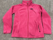 Girl's Youth Columbia Benton Springs Full Zip Pink Fleece Jacket XL