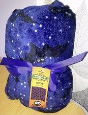 HALLOWEEN BAT THROW SOFT PLUSH NAVY BLANKET COSY BED HOME DECOR BNWT GIFT NEW