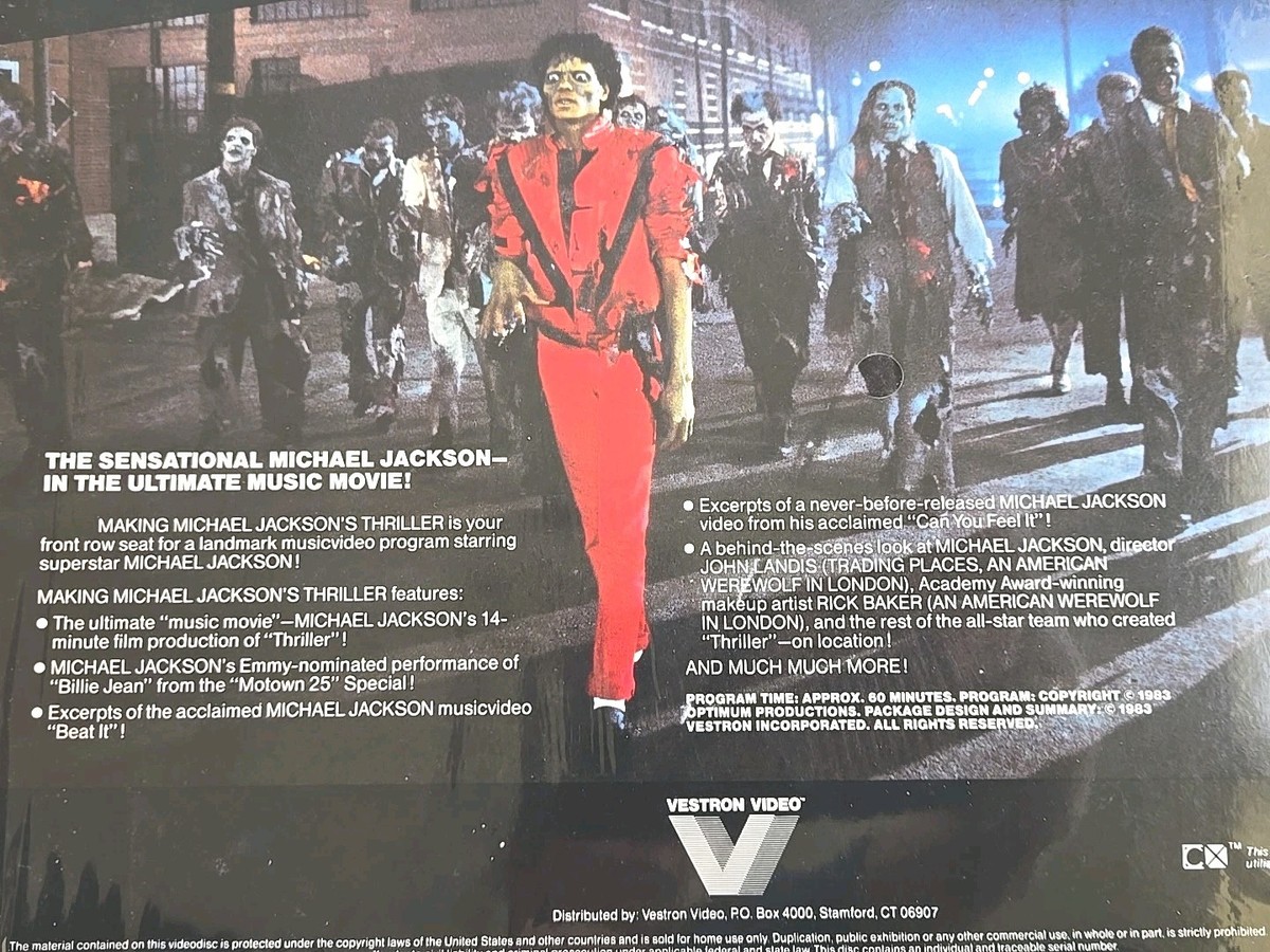 Michael Jackson Thriller - The Making Of on Laserdisc 28485310001