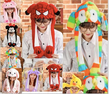 Cute Animal Ears Wavy Hat Halloween Christmas Costume Airbag inside to MOVE Ears