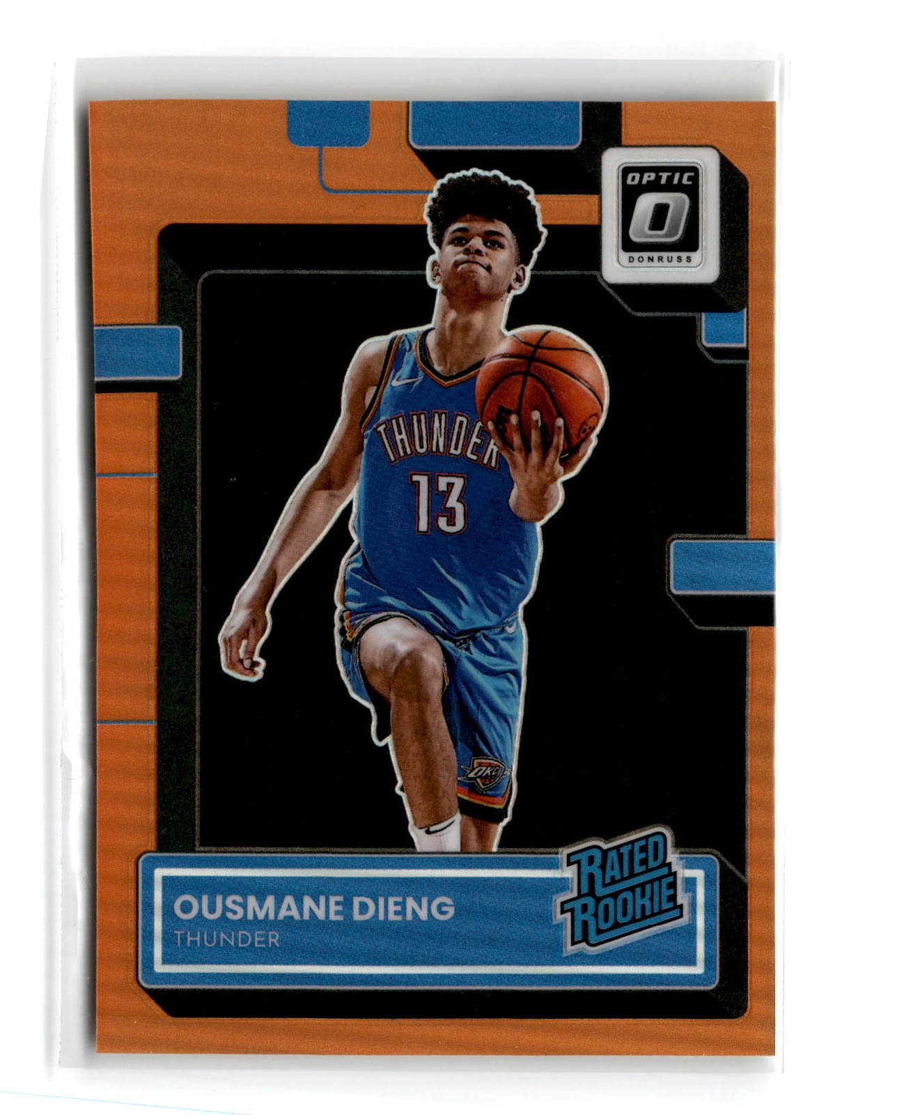 Ousmane Dieng 2022-23 Donruss Rated Rookie Optic #220 Orange /199 RC Thunder