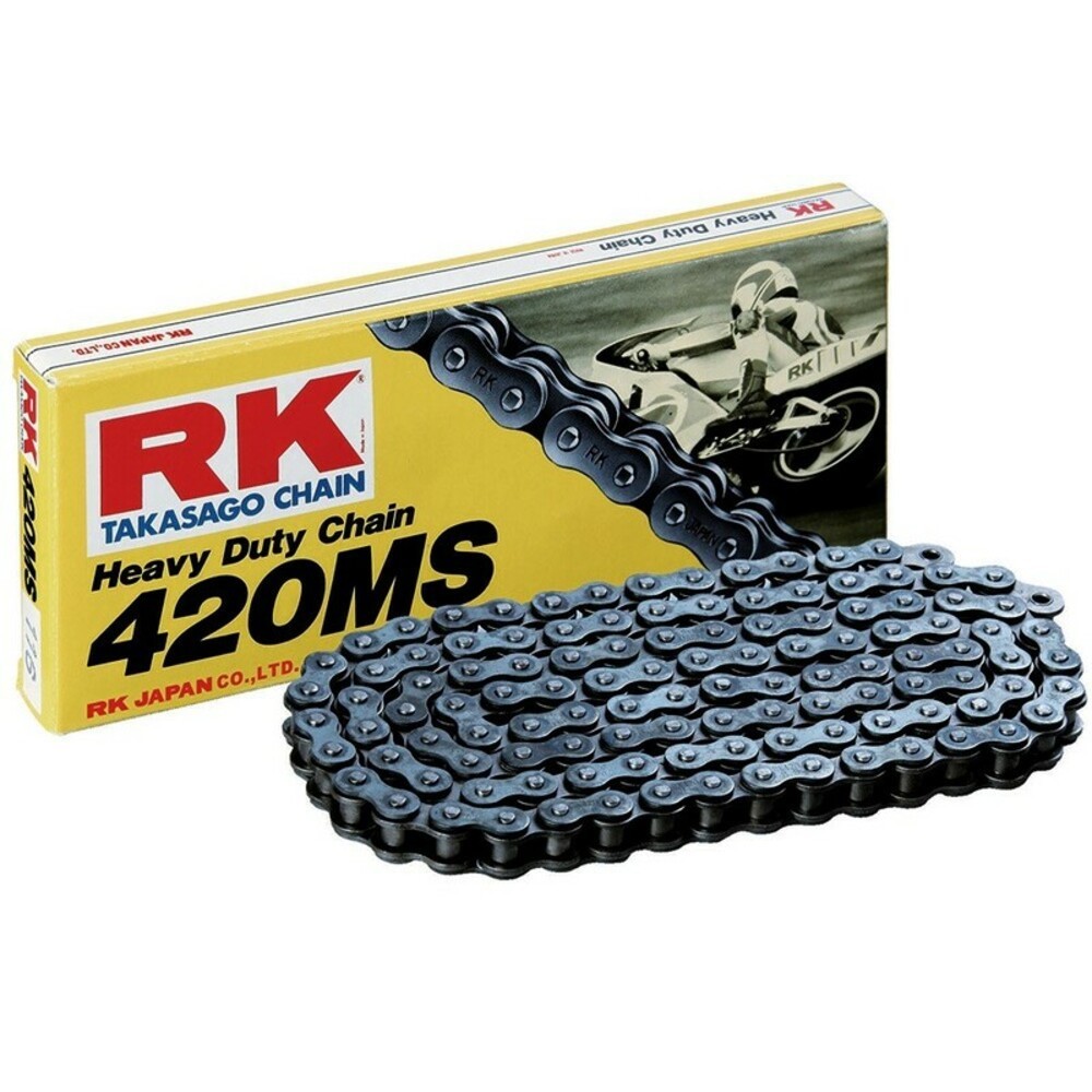RK 420MS Chain With 132 Links Black For Motorcycle Parts Accessories