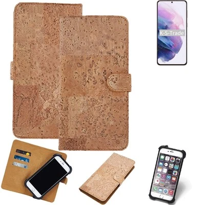 POUR Samsung Galaxy S21+ 5G SD888 ÉTUI POUR SMARTPHONE WALLETCASE LIÈGE - Photo 1/4