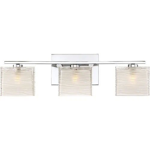 Westcap 3 Light Transitional Bath Vanity - 6.75 Inches high-Polished Chrome - Picture 1 of 10