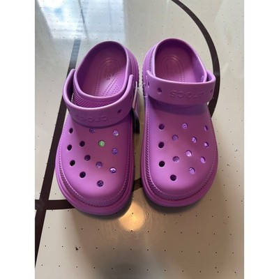 Crocs Stomp Clog Bubblegum Purple Platform Sandals Mens 8 Womens 10 NEW 209347