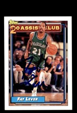 Signed Basketball Card Auto Fat Lever 1992-93 Topps #221 Dallas Mavericks