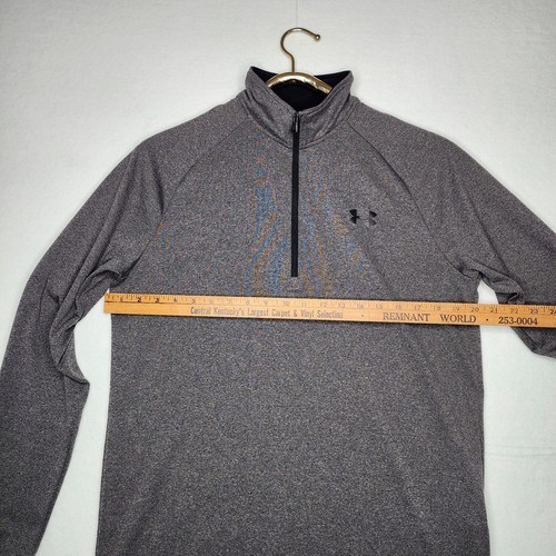 Under Armour 1/4 Zip Pullover Loose Long Sleeve Dark Gray Mens Size Medium - Picture 6 of 16