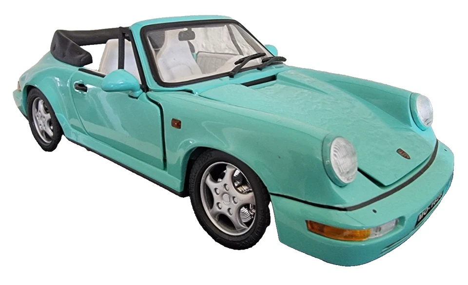Coche modelo fundido a presión Porsche 911 Carrera 4 Cabriolet Anson escala 1/18 sin usar, en caja Foto 4 de 4