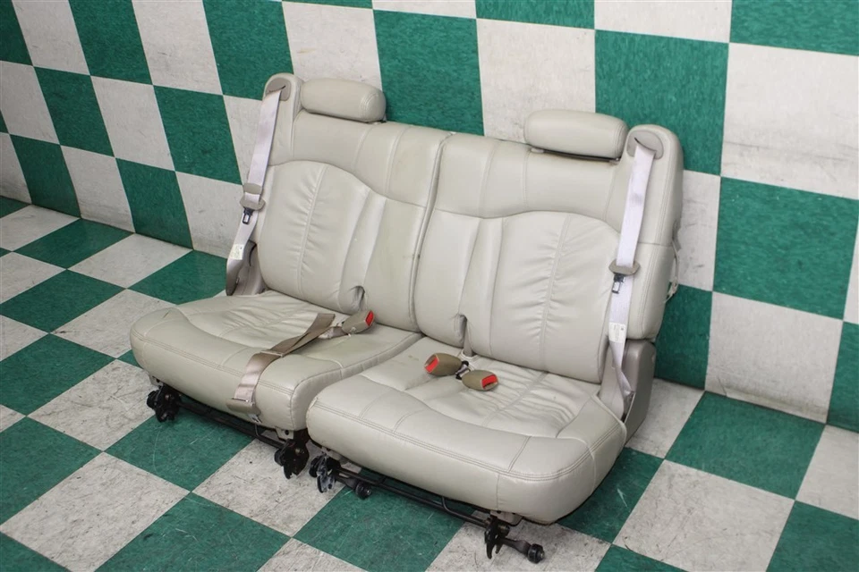*WEAR* 05' TAHOE Rear Beige Leather LH RH Third 3rd Row Removable Seats Pair 2x Foto 2 de 4