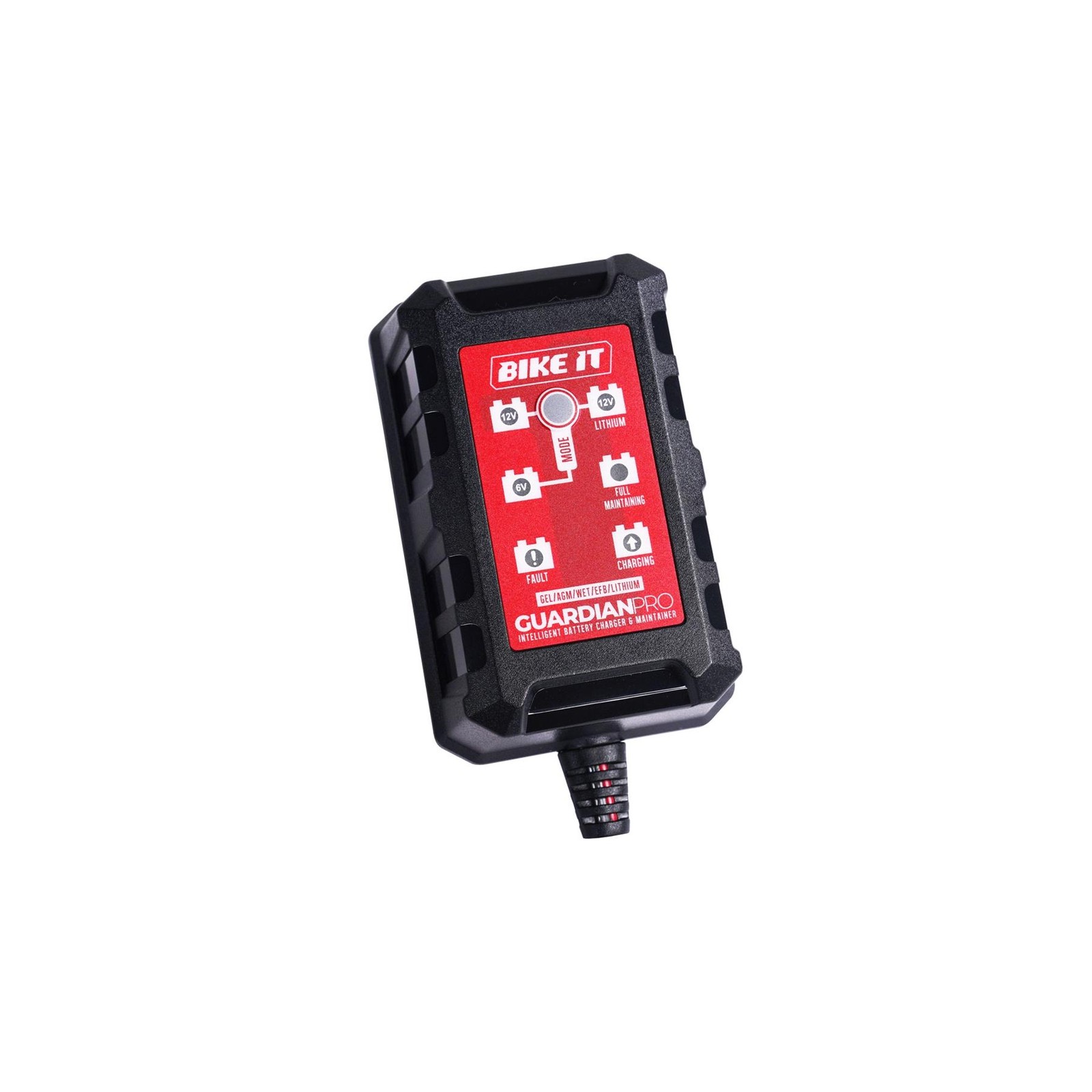 BikeIt Guardian Pro 1 Motorcycle Battery Charger 6/12V 1.5A Shock Proof