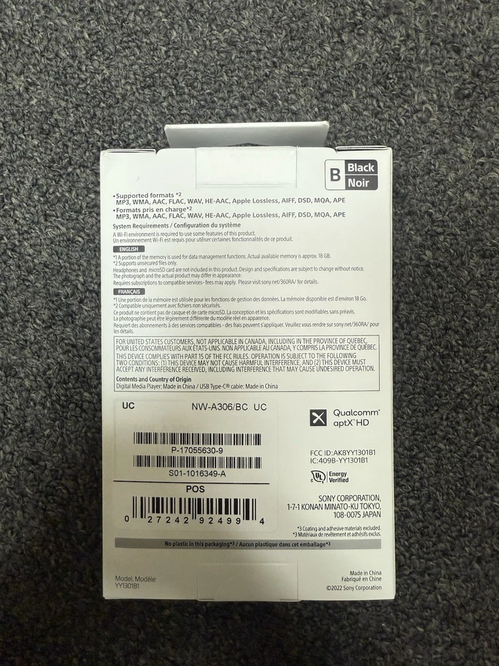 Sony NW-A306 Walkman A Series High-Resolution Digital Audio Player (Black) - Image 2 of 3