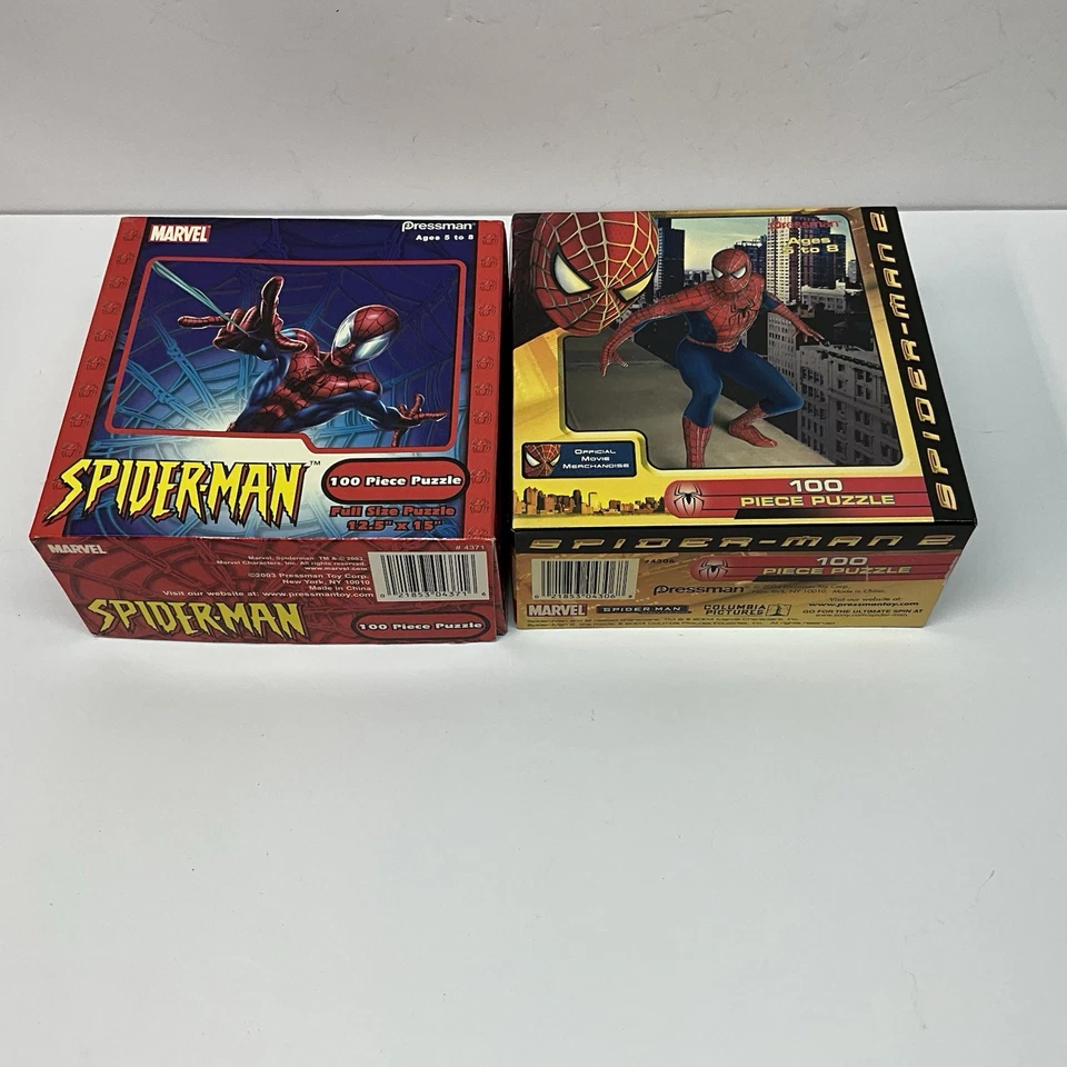Lote de 2 rompecabezas de 100 piezas Marvel Comics Spider-Man (2003-2004) usados completos Foto 2 de 4