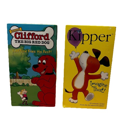 Clifford The Big Red Dog: Clifford Tries His Best - VHS * Bonus Video Included - Picture 2 of 9