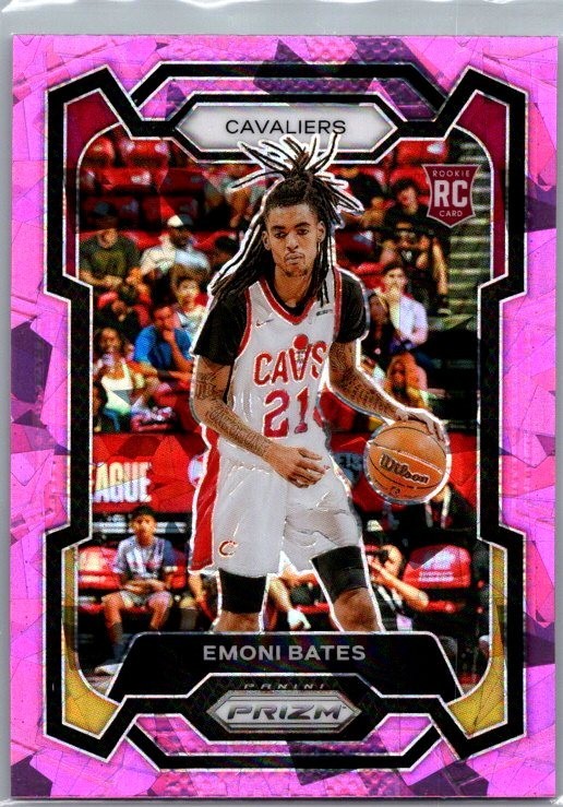 2023-24 Panini Prizm Emoni Bates Pink Cracked Ice #169
