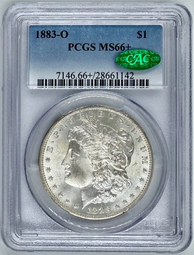 1883-O Morgan Silver Dollar $1 PCGS MS66+ Plus CAC
