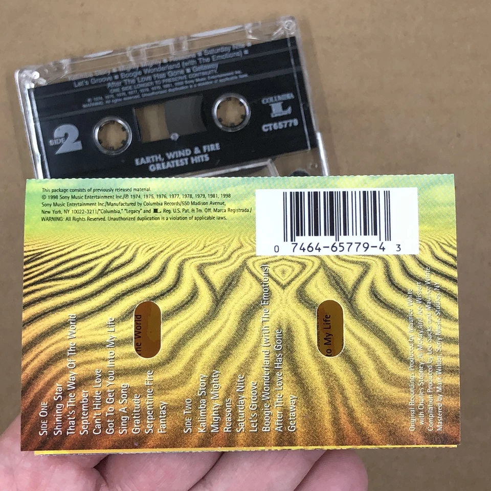 EARTH WIND & FIRE Cassette Tape Funk Soul GREATEST HITS SEPTEMBER LEGACY RELEASE - Image 4 of 4