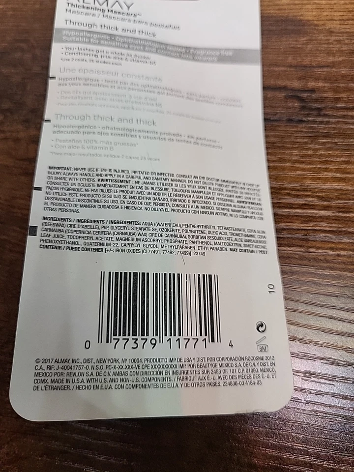 NEW Almay THICKENING MASCARA -403 BLACK BROWN - Image 4 of 4