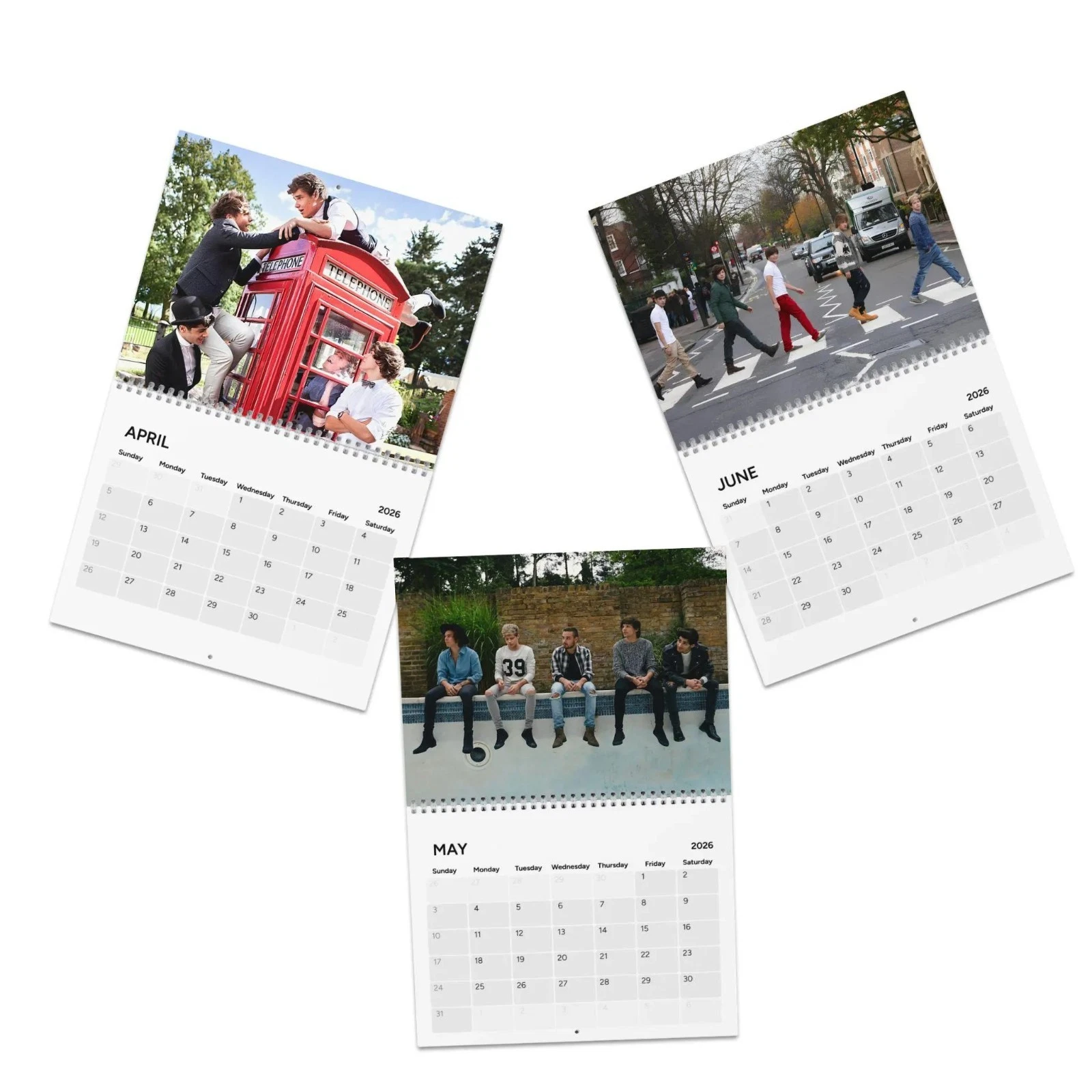 One Direction 2026 Calendar, 1D Wall Planner, Fan Gift for Directioners