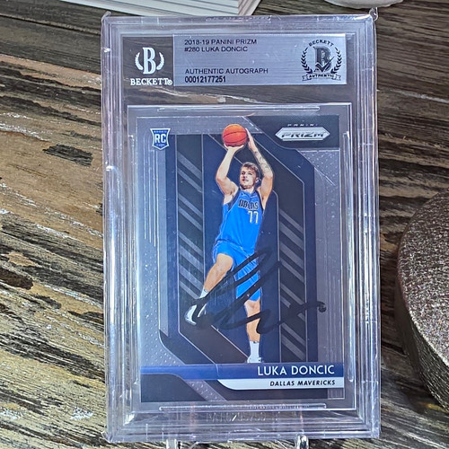 Panini 2018-19 Prizm Luka Doncic #280 ROOKIE Auto BGS Authentic Dallas Mavericks