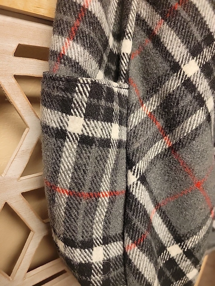 Bolso hobo holgado a cuadros. gris.rojo. blanco 14×12. Foto 4 de 4