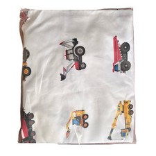 Addison Belle 100 Organic Cotton Fitted Crib Sheet Construction Trucks Print