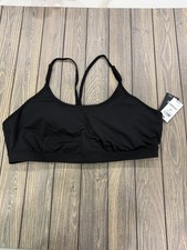 Ideology Womens Black Performance Sports Bra 3X Recycled Materials Rapidry