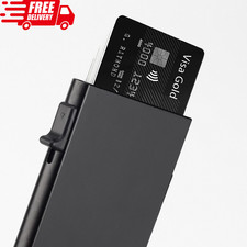 Men's Minimalist Slim RFID Blocking Wallet Pop Up Card Holder Wallet for Men