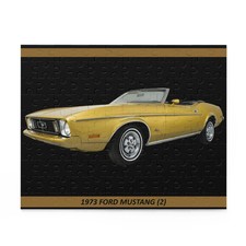 Iconic Golden 1973 Ford Mustang Convertible Temp Puzzle 120 pcs - Vintage