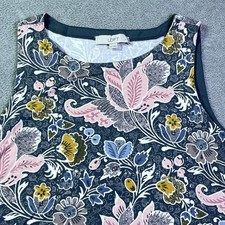 LOFT Petites Floral Sleeveless A-Line Dress Pink Blue Yellow Women's XLP
