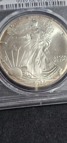 2000 Silver Eagle MS 68 Toning Pink